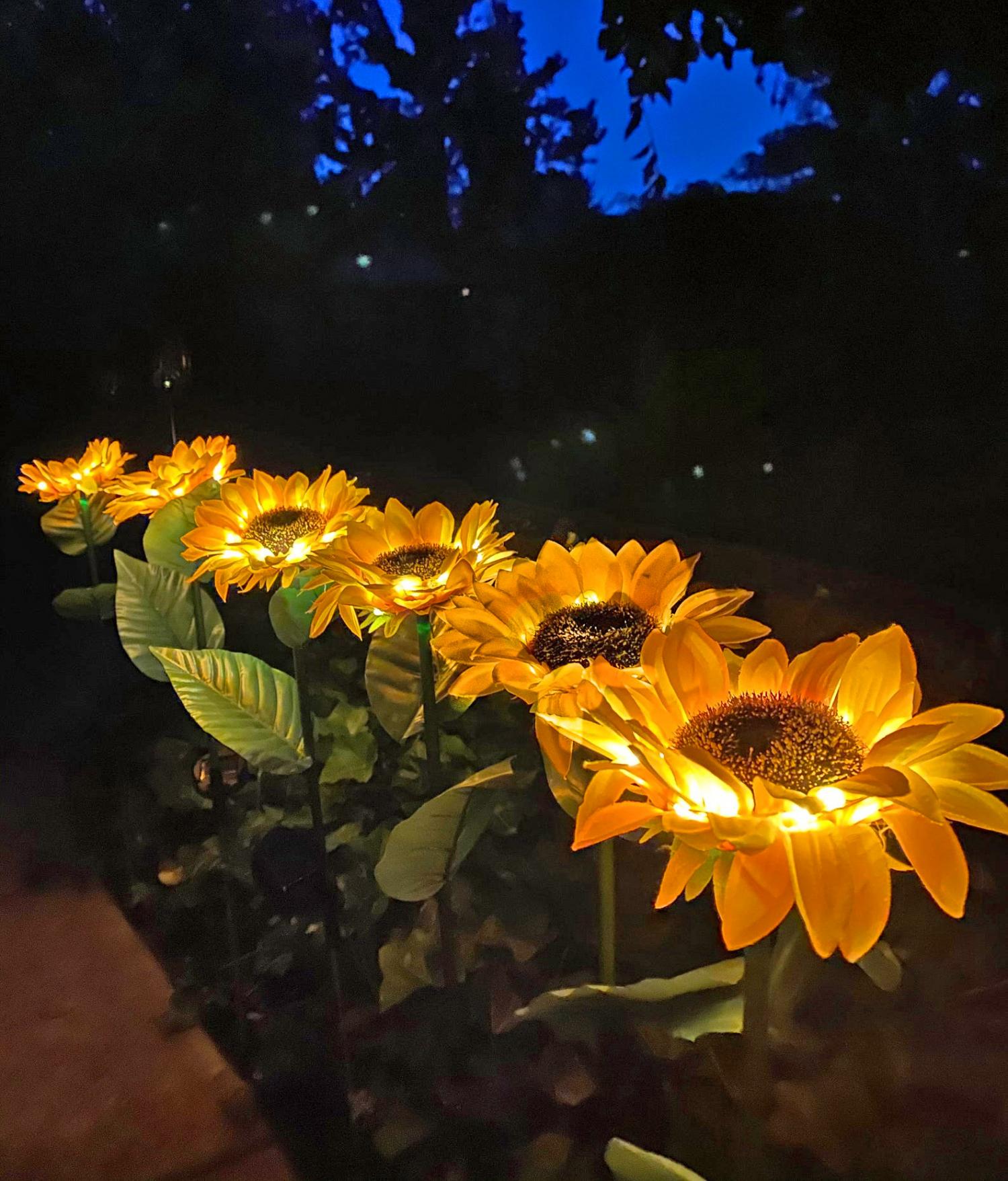 Solar Powered Sunflower Lights