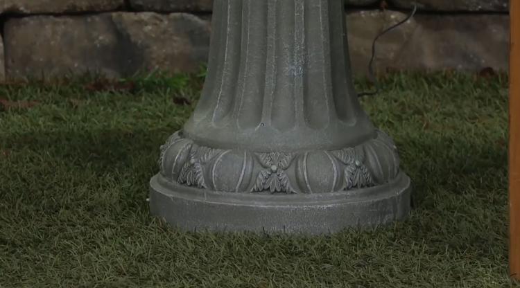 Solar Powered Water Fountain Kids Under Umbrella Endless Flowing Rain Fountain