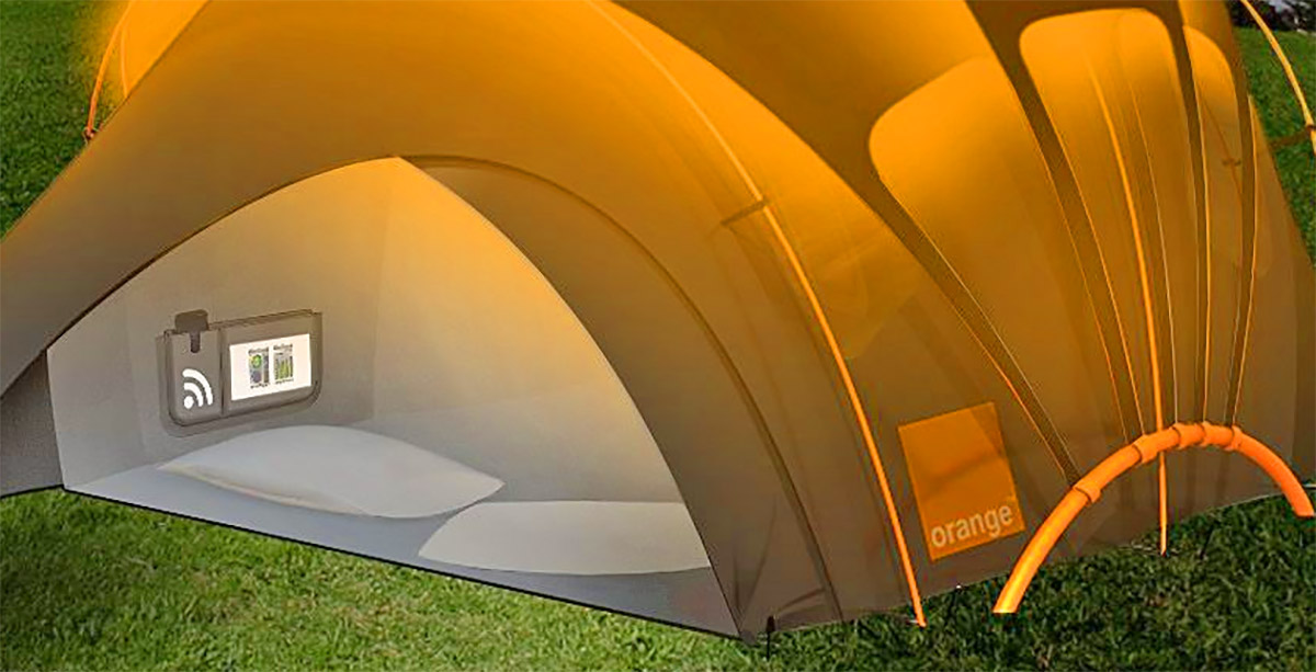Solar Tent With Heated Floors - Chill n Charge Solar Tent From Orange and Kaleidoscope Design