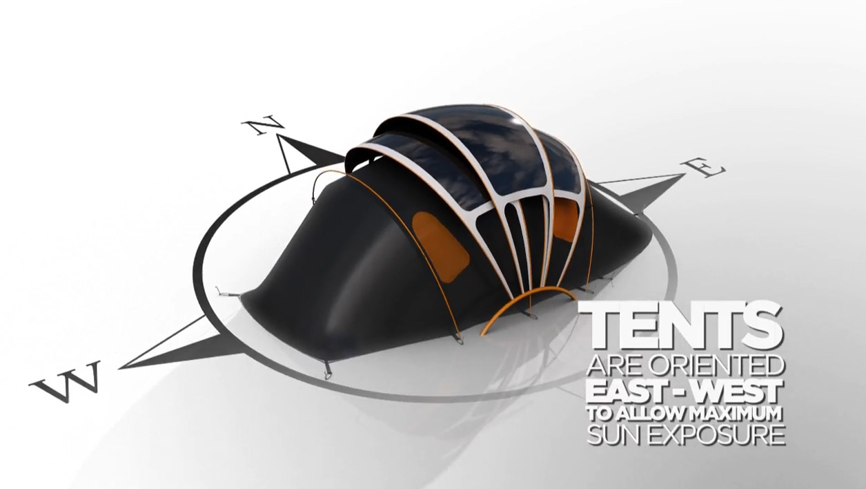 Solar Tent With Heated Floors - Chill n Charge Solar Tent From Orange and Kaleidoscope Design