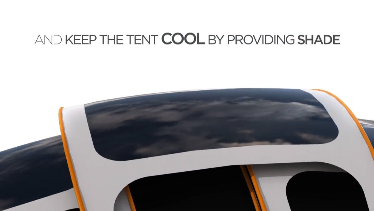 Solar Tent With Heated Floors - Chill n Charge Solar Tent From Orange and Kaleidoscope Design