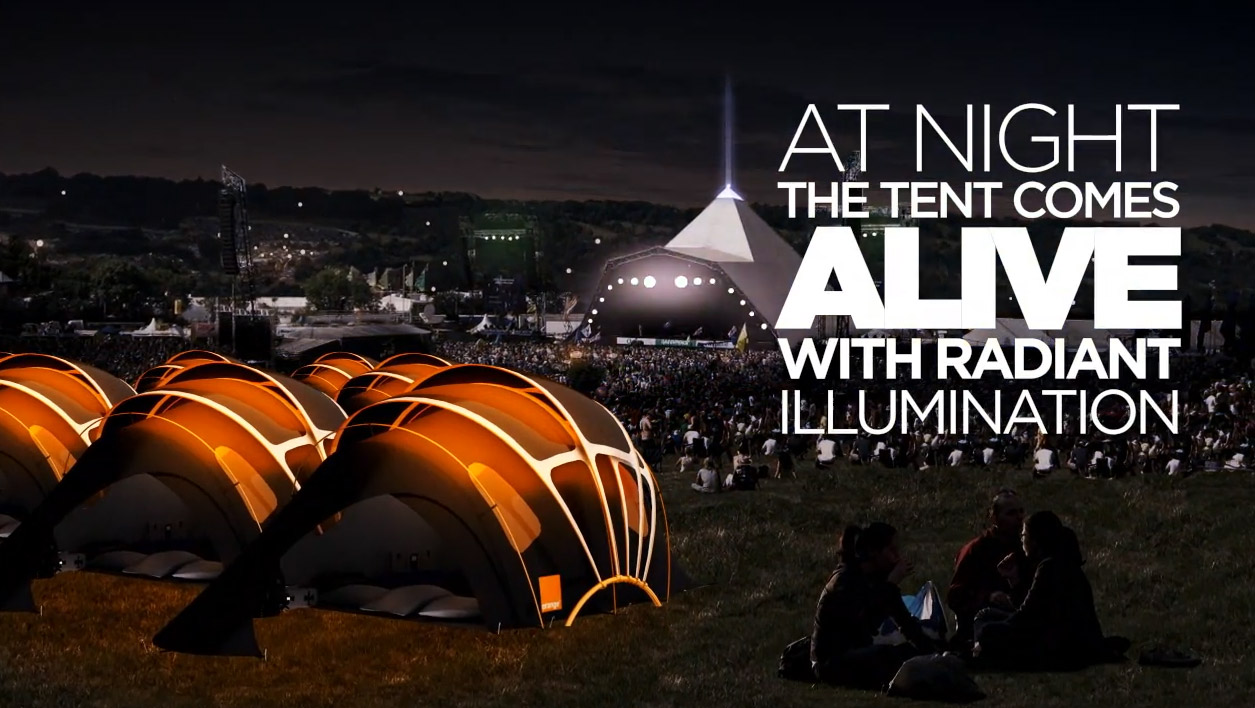 Solar Tent With Heated Floors - Chill n Charge Solar Tent From Orange and Kaleidoscope Design