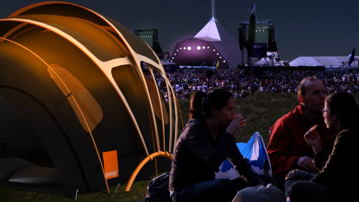 Solar Tent With Heated Floors - Chill n Charge Solar Tent From Orange and Kaleidoscope Design
