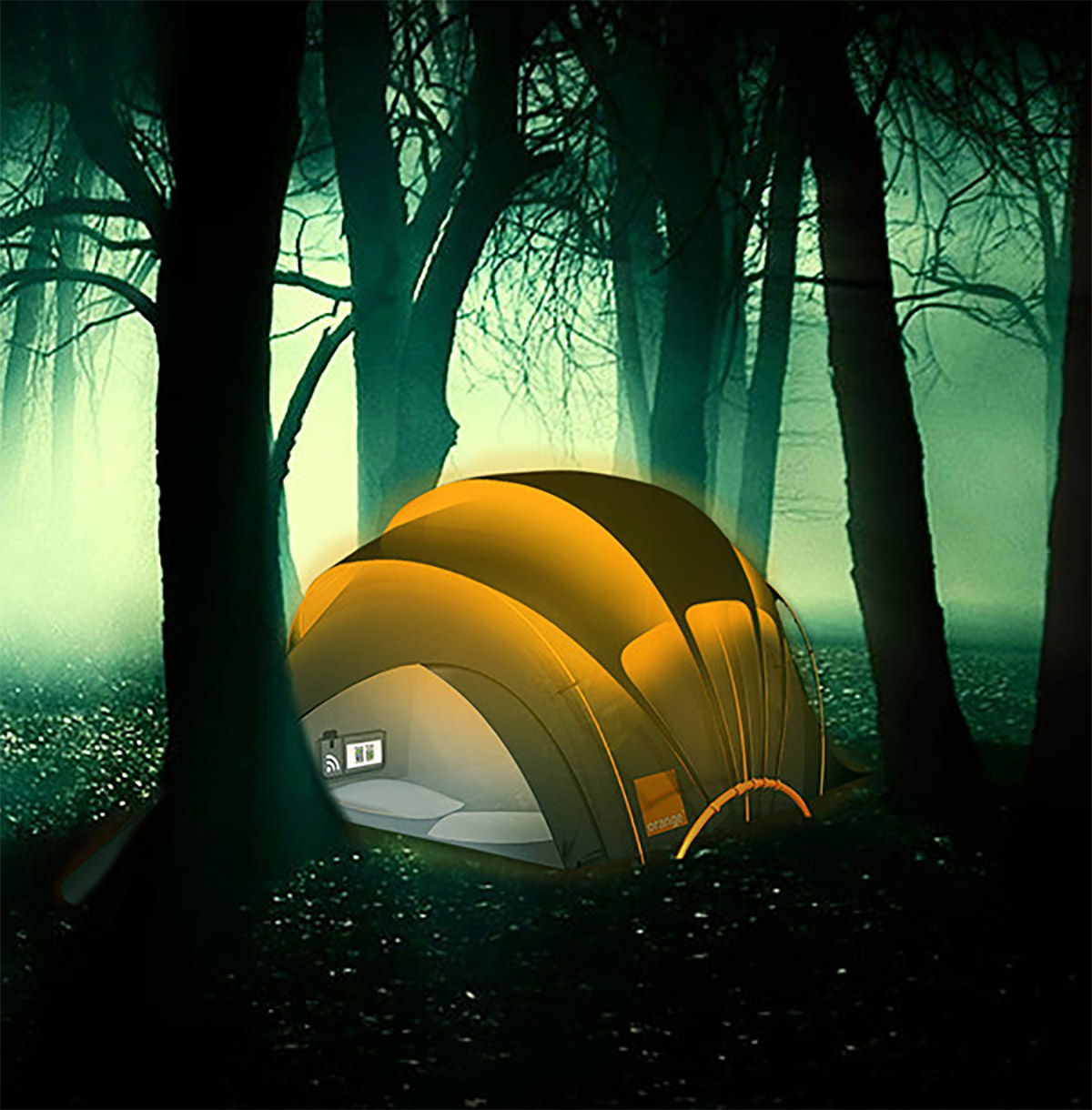 Solar Tent With Heated Floors - Chill n Charge Solar Tent From Orange and Kaleidoscope Design