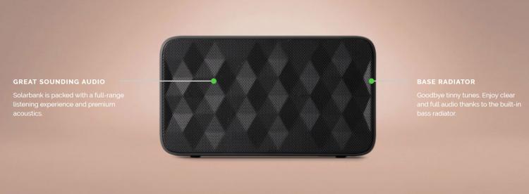 SolarBank 3-in-1 Solar Solar Powered Charger and Speaker