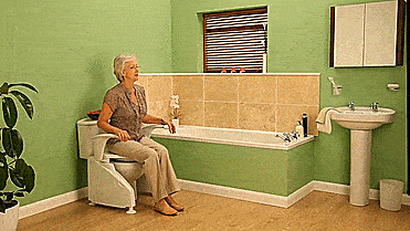 Solo Toilet Lift - Automatic toilet lifter helps seniors on and off toilet