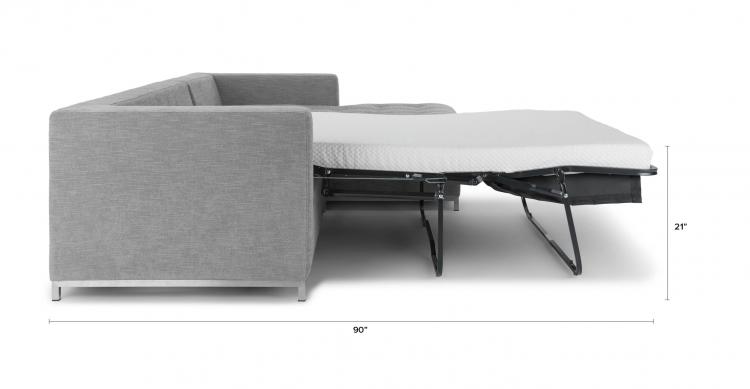 Soma Sofa Bed Sectional With Chaise Lounger Storage - Pull-up chaise storage area sofa bed sectional