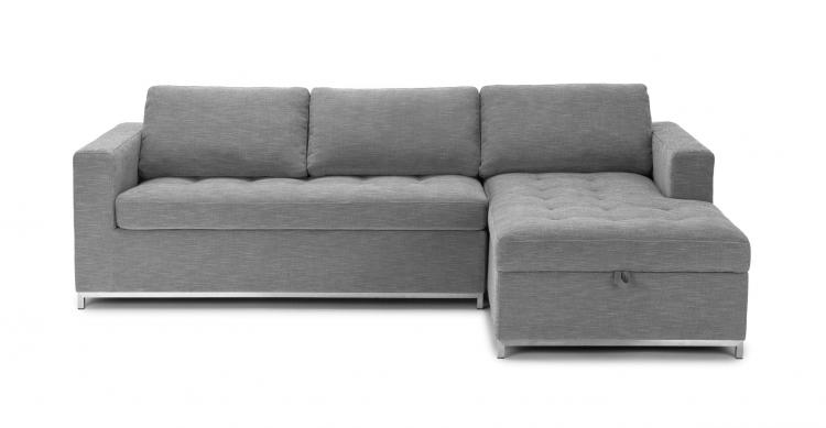 Soma Sofa Bed Sectional With Chaise Lounger Storage - Pull-up chaise storage area sofa bed sectional