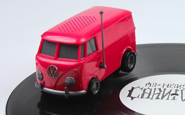 Soundwagon Portable Record Playing Hippy Van - Spinning Volkswagen Van Record Player Speaker