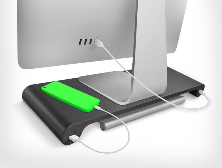 Space Bar Monitor Stand USB Hub
