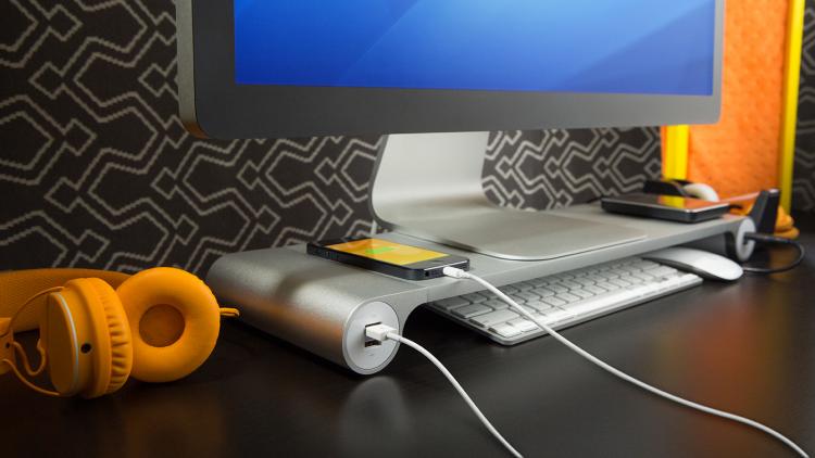 Space Bar Monitor Stand USB Hub