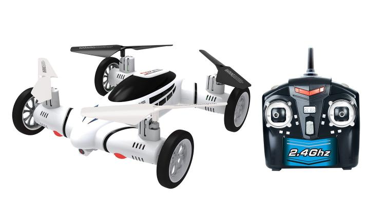 Moon Racer Flying Car RC Car Quadcopter Drone Combo Toy