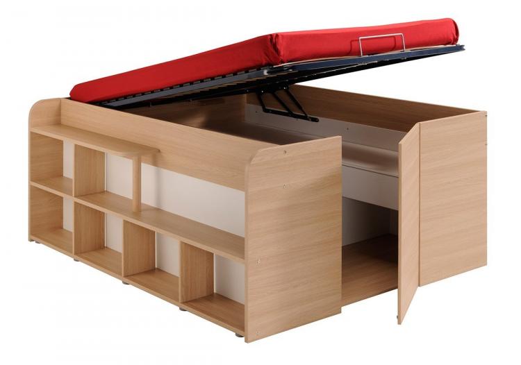 Parisot Space Up Bed - A pull-up bed that turns into a closet full of storage space