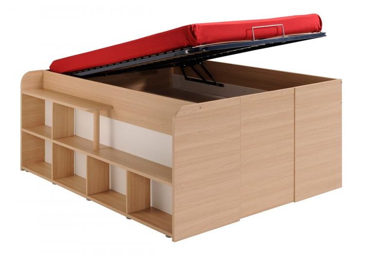 Parisot Space Up Bed - A pull-up bed that turns into a closet full of storage space