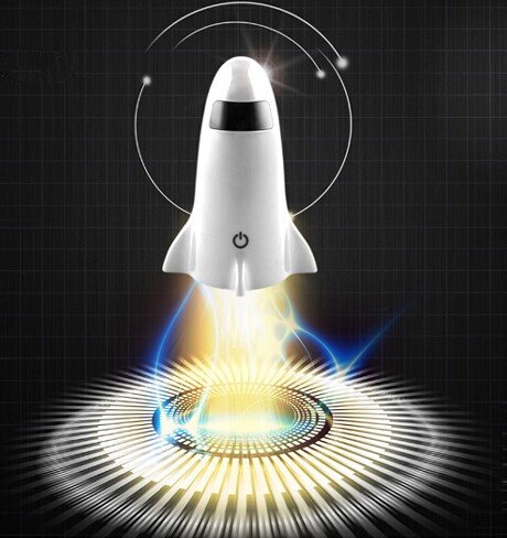 Spaceship Rocket Desk Lamp and Flashlight - Rocket lamp that doubles as a flashlight