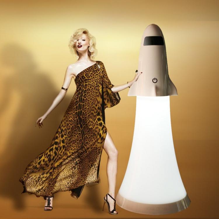 Spaceship Rocket Desk Lamp and Flashlight - Rocket lamp that doubles as a flashlight