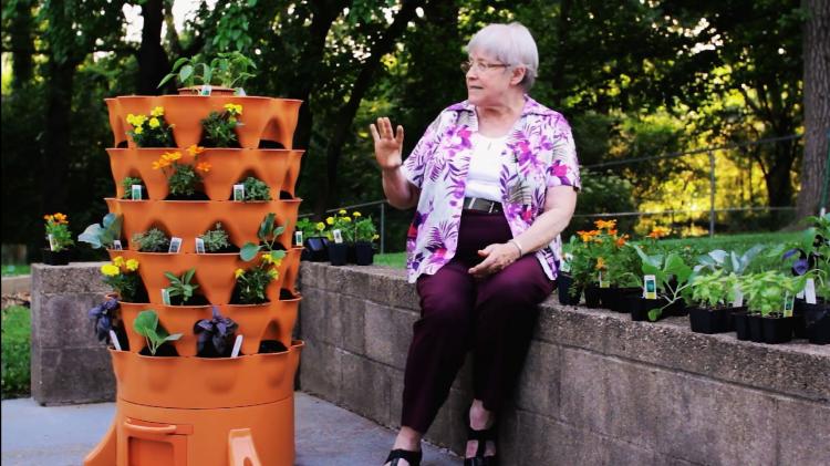 Garden Tower - Rotating Garden grows 50 plants in 4 square feet - apartment garden - no yard garden