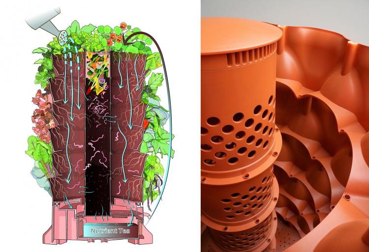 Garden Tower - Rotating Garden grows 50 plants in 4 square feet - apartment garden - no yard garden