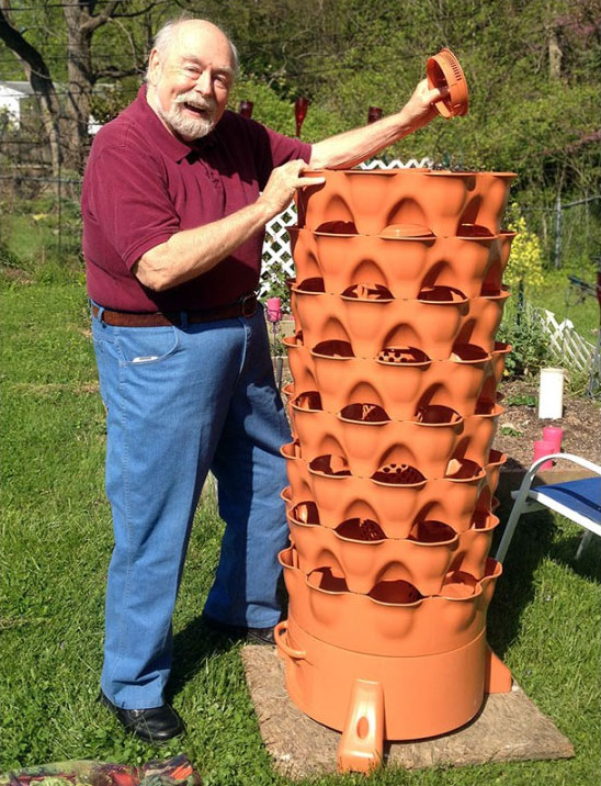 Garden Tower - Rotating Garden grows 50 plants in 4 square feet - apartment garden - no yard garden