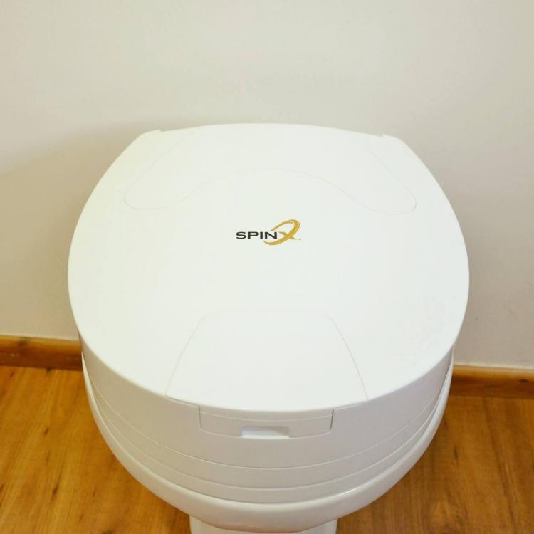 SPINX Toilet Cleaning Robot - Automatic toilet bowl and toilet seat cleaner robotic scrubbing arm