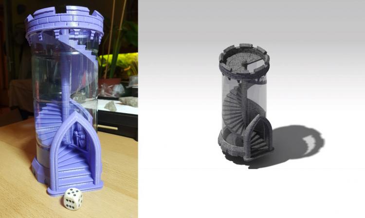 Spiral Staircase Dice Rolling Tower - Best dice rolling staircase tower