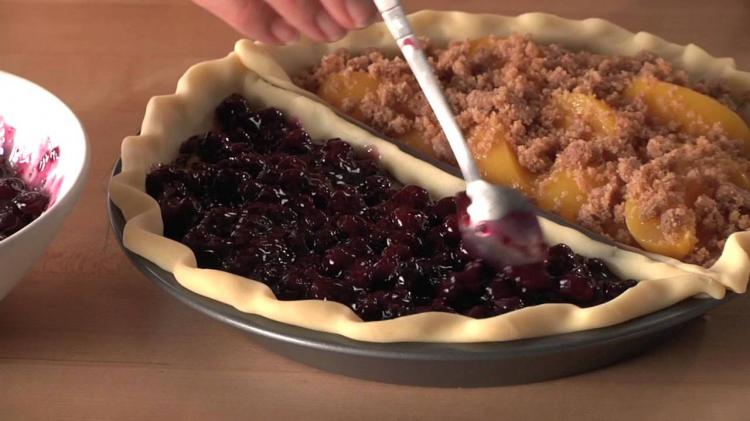 Split Pie Pan - Split Decision Pie Pan - Unique Pie pan lets you make two different pie flavors at once
