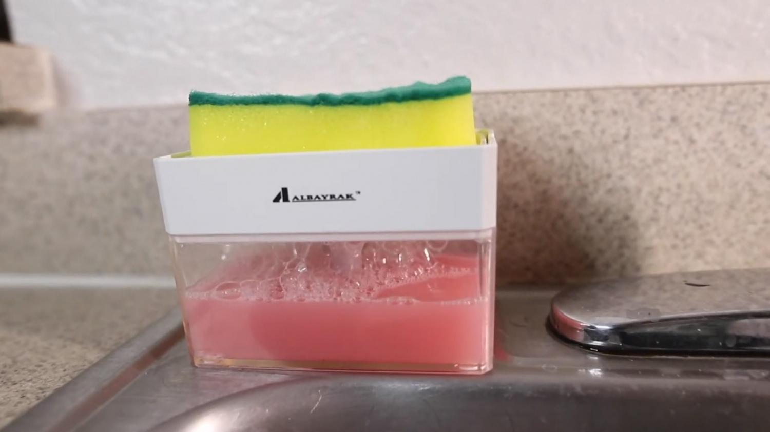 Sponge Soap Dispenser - Instantly Pump Dish Soap Into Your Sponge