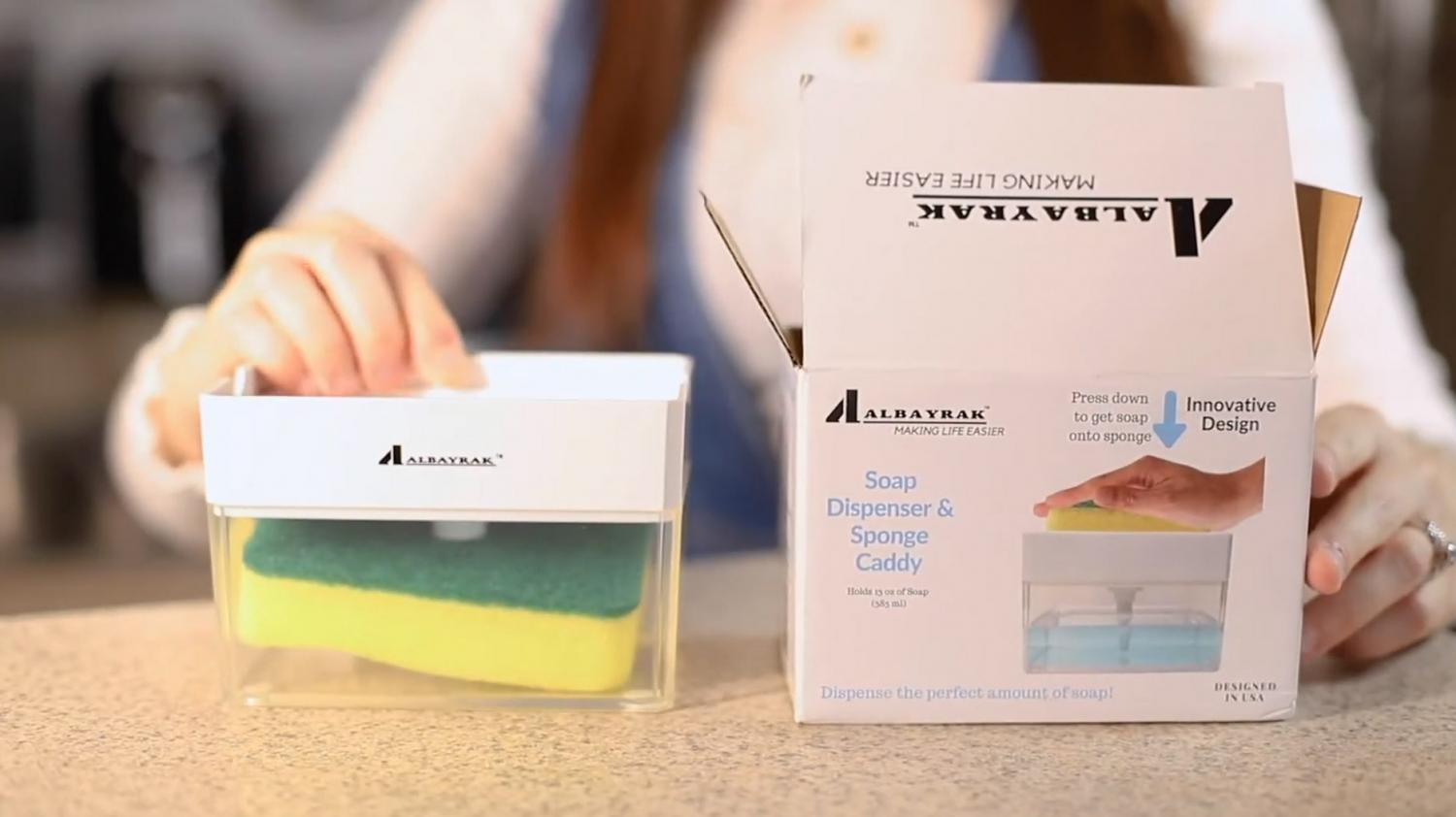 Sponge Soap Dispenser - Instantly Pump Dish Soap Into Your Sponge