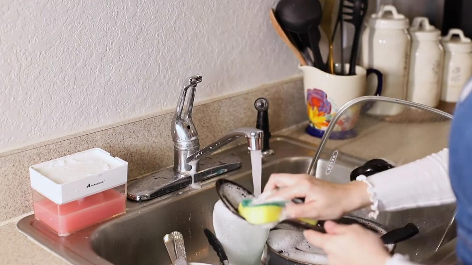 Sponge Soap Dispenser - Instantly Pump Dish Soap Into Your Sponge
