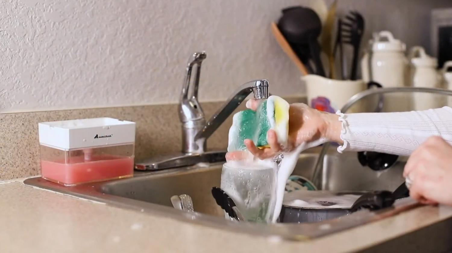 Sponge Soap Dispenser - Instantly Pump Dish Soap Into Your Sponge