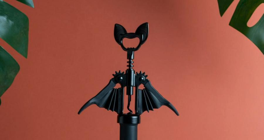 Spooky Bat Wine Opener - Halloween bat shaped corkscrew