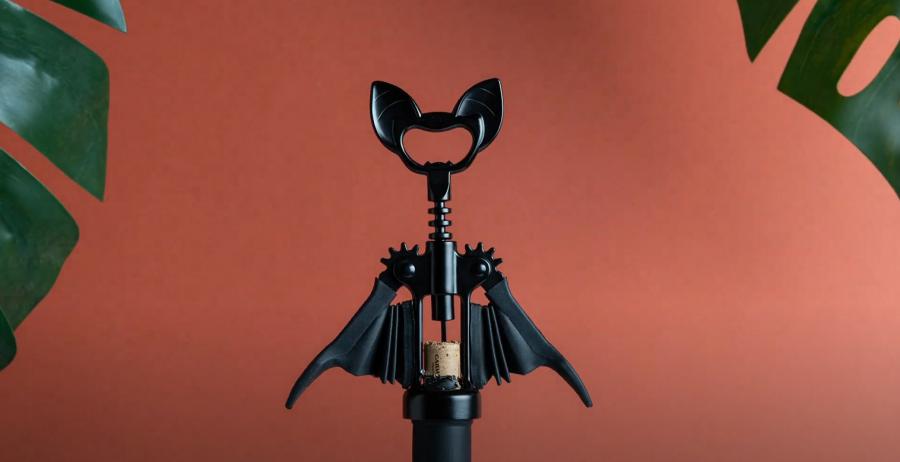 Spooky Bat Wine Opener - Halloween bat shaped corkscrew