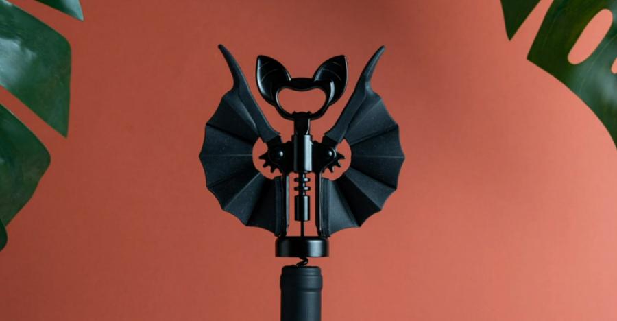 Spooky Bat Wine Opener - Halloween bat shaped corkscrew