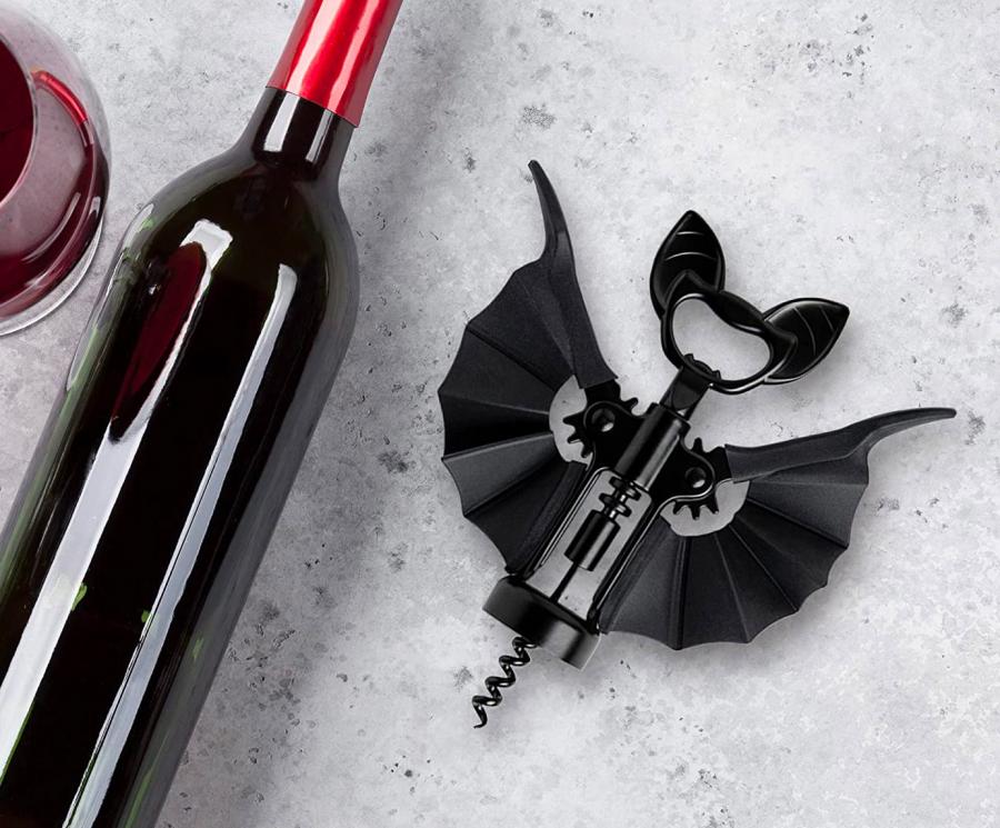 Spooky Bat Wine Opener - Halloween bat shaped corkscrew