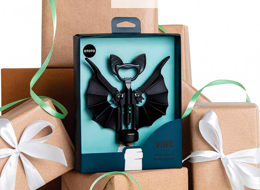 Spooky Bat Wine Opener - Halloween bat shaped corkscrew