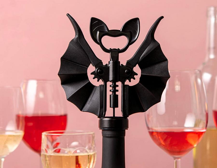 Spooky Bat Wine Opener - Halloween bat shaped corkscrew