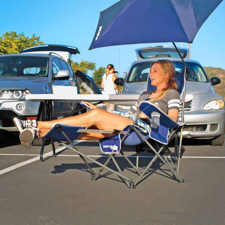 Sport-Brella Reclining Camping Chair With Attached Umbrella - Best Folding Camping Chair