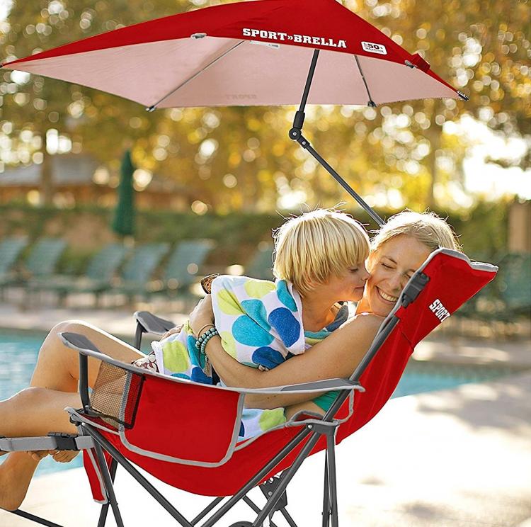 Sport-Brella Reclining Camping Chair With Attached Umbrella - Best Folding Camping Chair