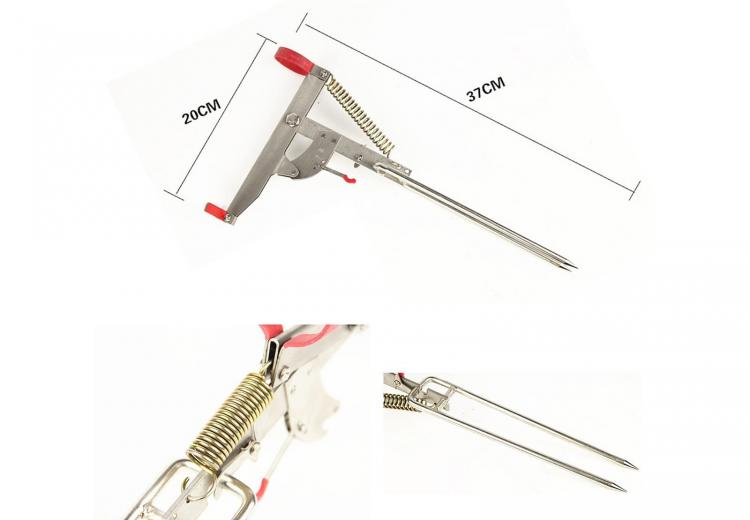 CoolNice Spring Fishing Rod Holder Automatically Pulls Back When Fish Detected - Spring Loaded Fishing Rod Holder