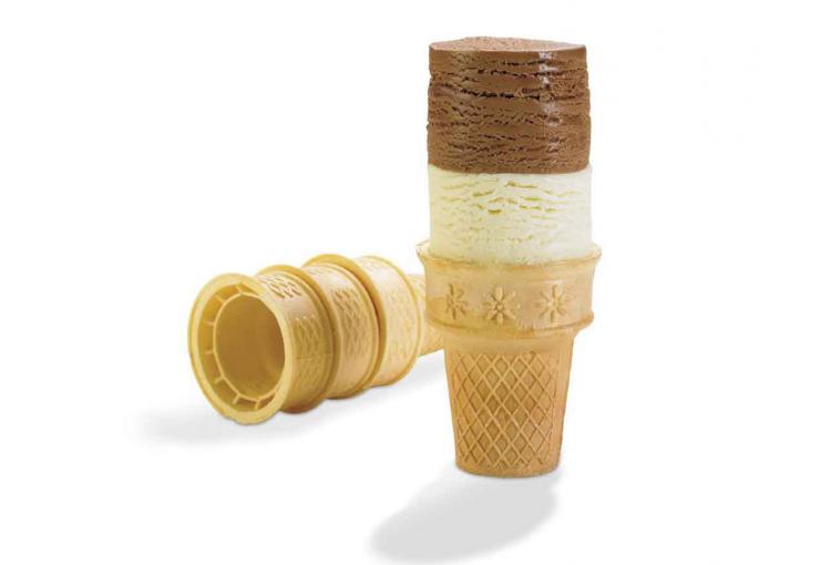 Unique Ice Cream Scooper Creates Stackable Scoops For Elegant Presentations - Cuisipro Scoop and Stack Ice Cream Scoop