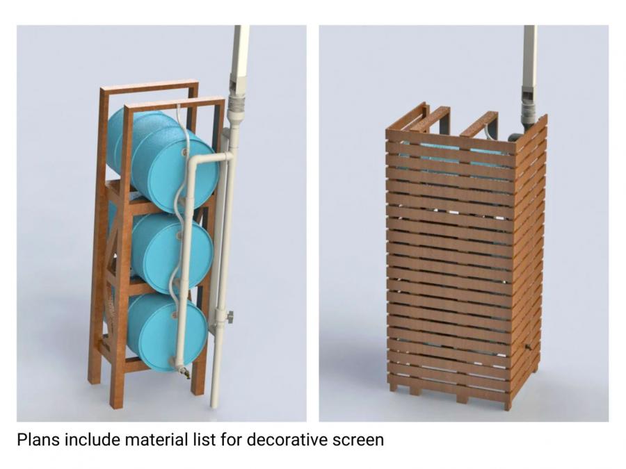 DIY Stacked Rain Barrel Rain Water Collection System
