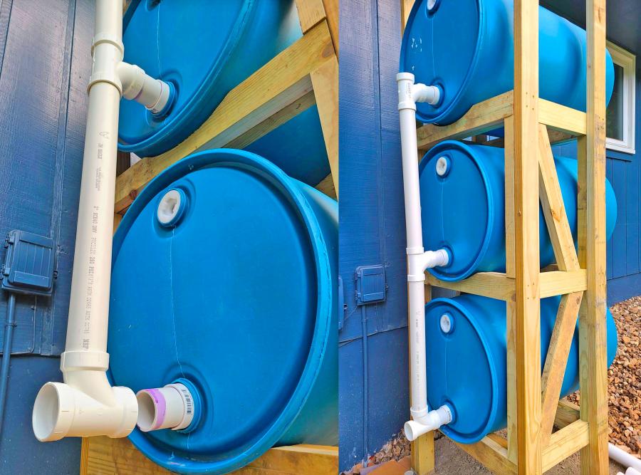 DIY Stacked Rain Barrel Rain Water Collection System
