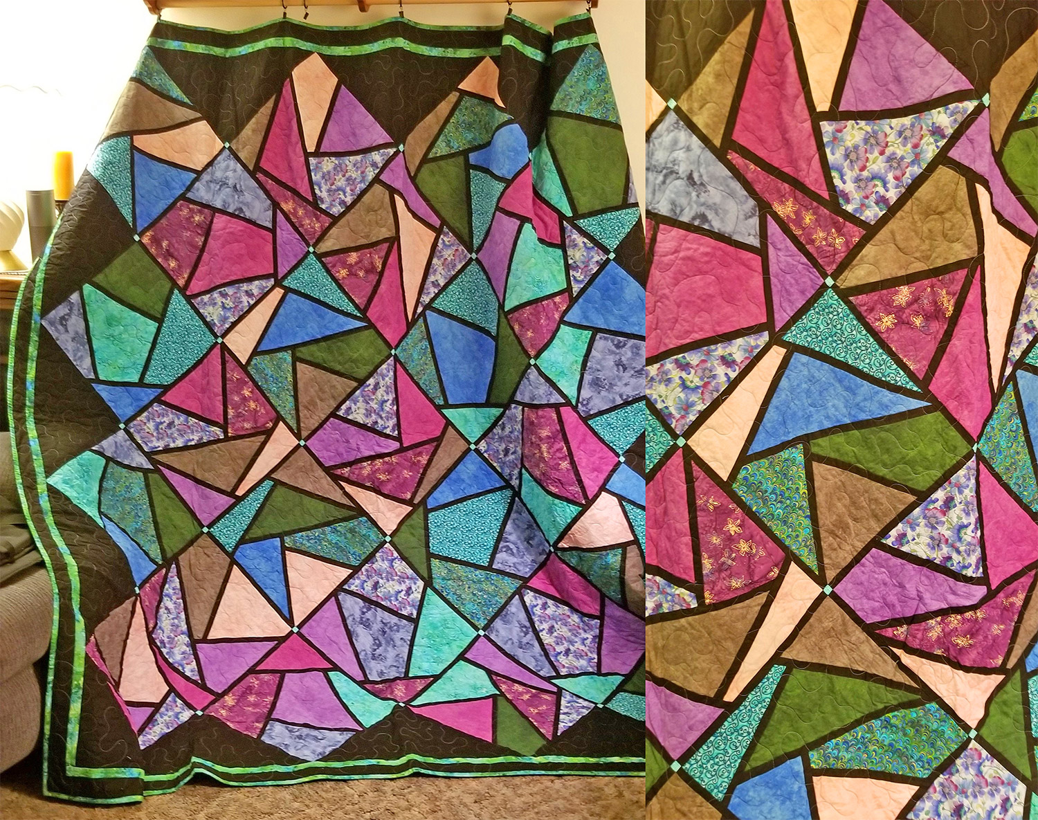 Stained Glass Quilt - Beautiful Quilts Made To Look Like Stained Glass Windows