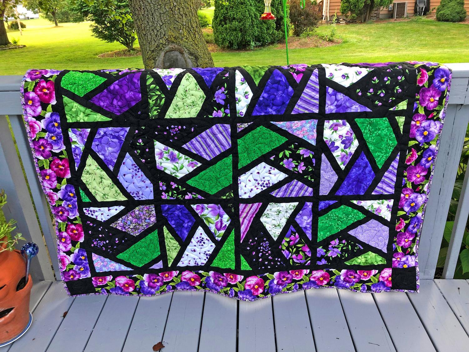 Stained Glass Quilt - Beautiful Quilts Made To Look Like Stained Glass Windows