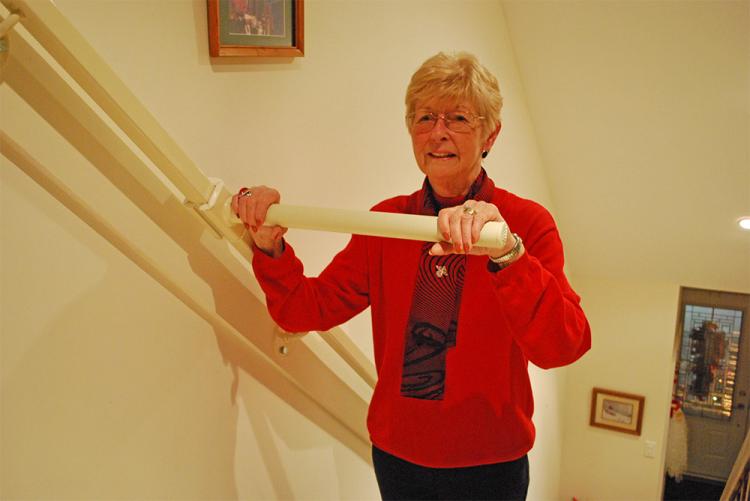 StairSteady Sliding Support Handle For Stairs - Best Senior stairs mobility assistance