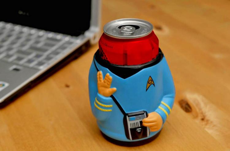 Star Trek Mr. Spock Beer Koozie - Vulcan Gesture Beer Koozie