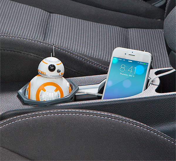 Star Wars Animated BB-8 USB Car Charger - Moving and talking bb-8 droid star wars car charger