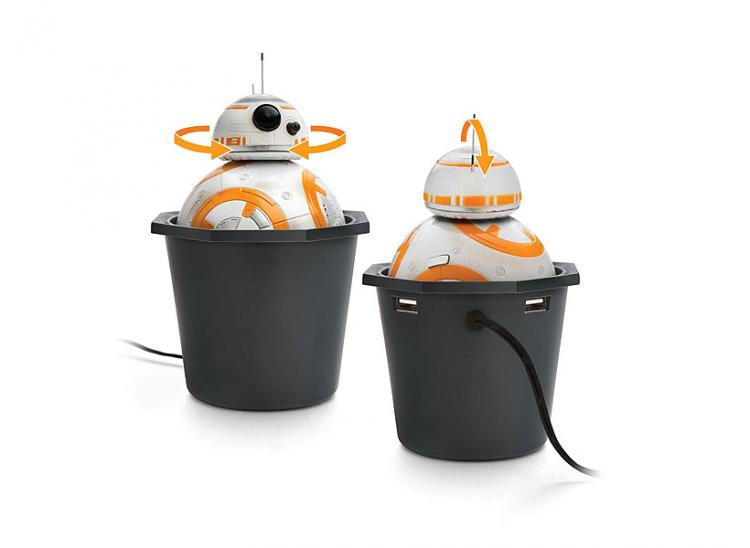 Star Wars Animated BB-8 USB Car Charger - Moving and talking bb-8 droid star wars car charger