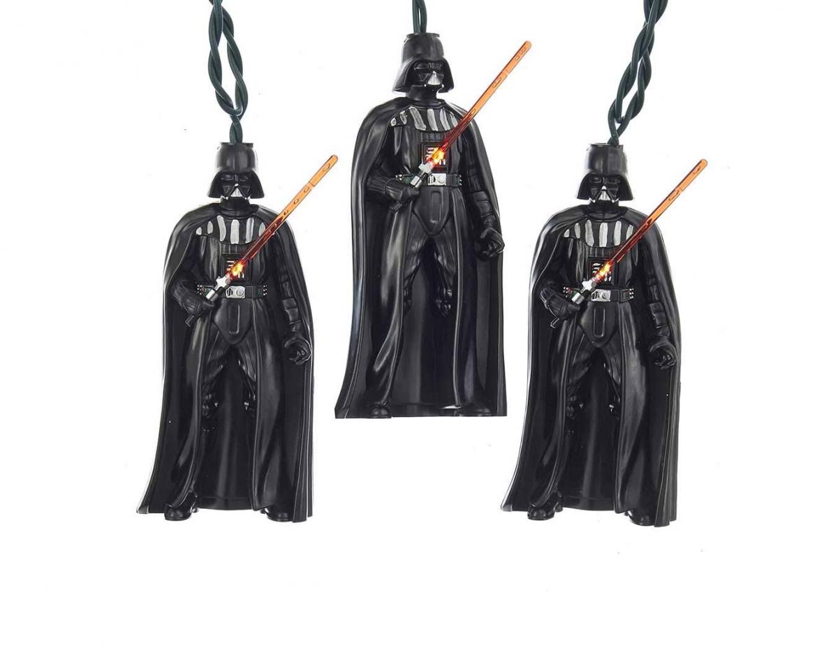 Star Wars String Lights - Star Wars Character Christmas Lights - Darth Vader holiday lights