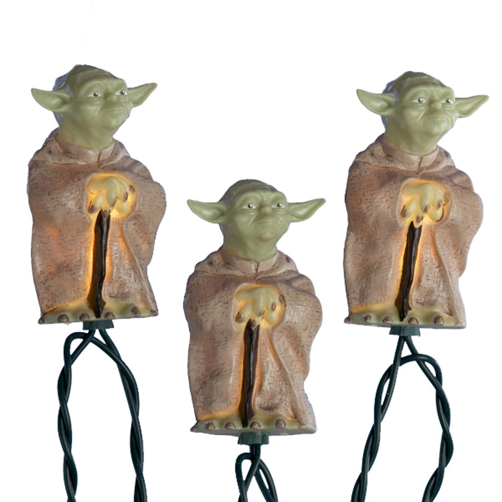 Star Wars String Lights - Star Wars Character Christmas Lights - Yoda holiday lights